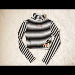Mickey Mouse // Forever 21 Cropped Turtleneck